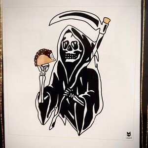 RIP Choco Taco - Print of Grim Reaper & the late, great dessert